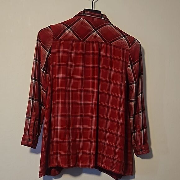 J Jill woman plaid shirt S petite long sleeve - Picture 6 of 6